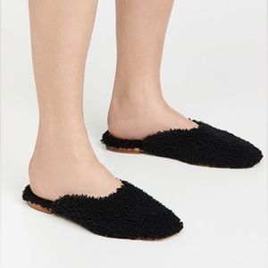Sleeper: Black Shearling Slippers🖤